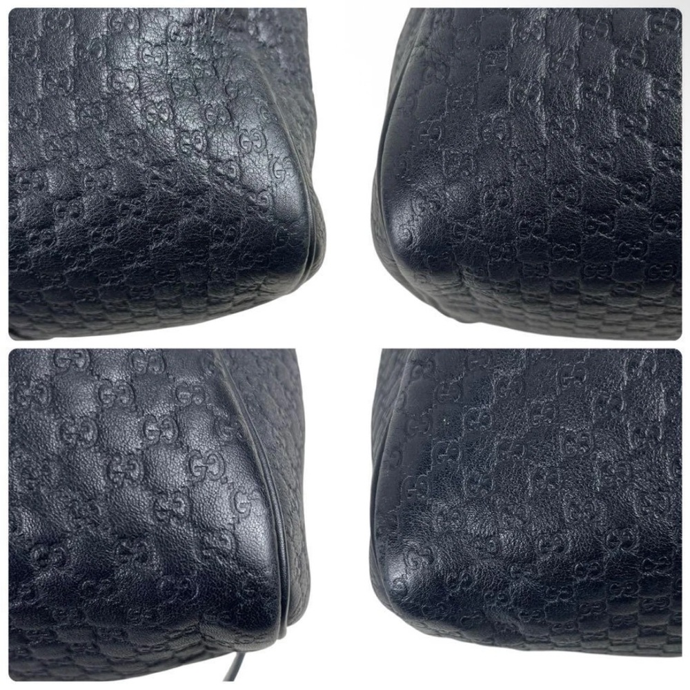 Gucci Black Leather Monogram Bag - Picture 8 of 13